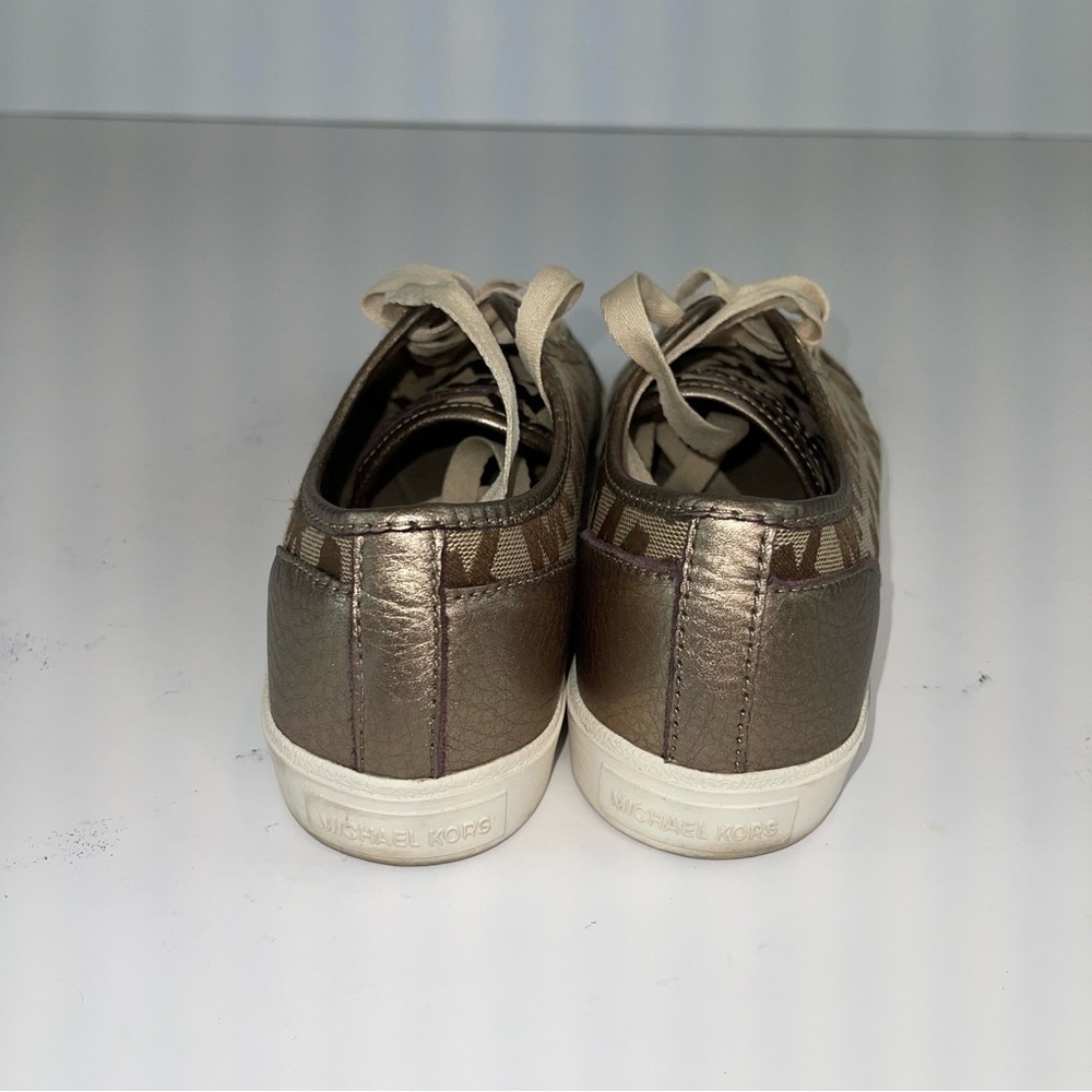 Michael Kors City Sneaker Signature Jacquard Bronze 7 - Picture 9 of 17